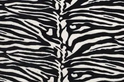 Luxury Double Sided Coral Cuddle Fleece Fabric Material - WHITE ZEBRA • £5.99