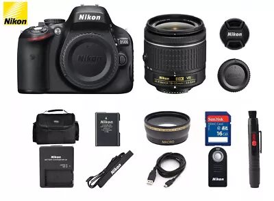 Nikon D5100 16.2MP DSLR Camera Kit W/AF-S VR 18-55mm Lens (2 LENS) BUNDLE Nikkor • $309.99