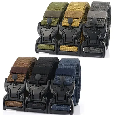 1.5inch Quick Release Tactical Belt Magnetic Buckle Nylon Webbing Belts 49  Long • $14.15