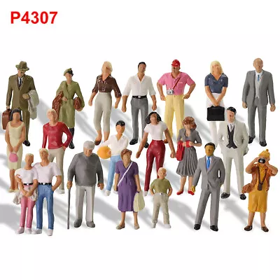 20pcs Different O Gauge People 1:43 Scale Painted Standing Figure P4307 • £7.19