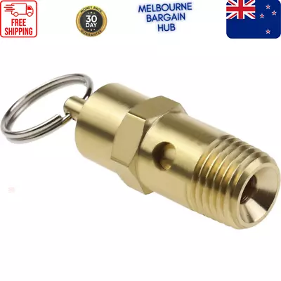 1/4  BSP Brass Air Compressor Pressure Switch Safety Relief Valve 145 PSI 10 BAR • $18.89