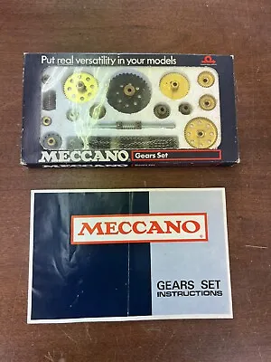 £47.50 • Buy Vintage Meccano Gears Set 1974, 100% Complete In Original Box With Manual
