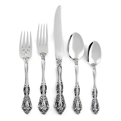 Oneida MICHELANGELO Stainless Heirloom CUBE Glossy Silverware Flatware CHOICE • $38.90