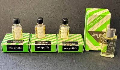 £82.80 • Buy Vintage Parfum MA GRIFFE By CARVEN, Lot Of 4 (2 & 5ml), Paris-France (NOS)