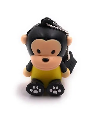 Monkey Seated Yellow Shirt Animal Funny USB Stick Div HD • $36.11