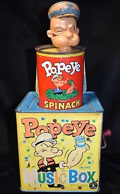 1953 Popeye In The Music Box With Working Springs Super Rare • $385