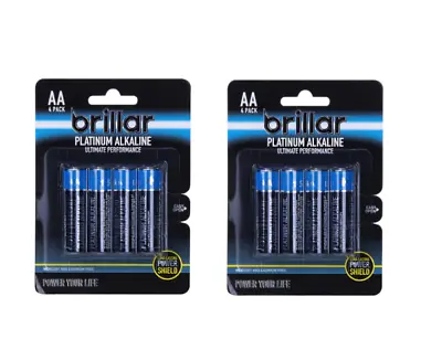 2x 4 Pack LR6 AA Platinum Alkaline Batteries Long Lasting Power Home Office • $10.58