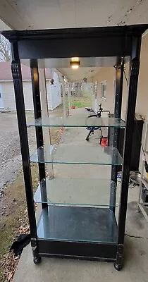 Open Lighted Glass Display Case • $400