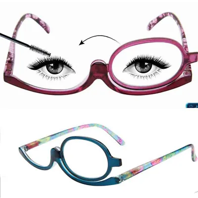 Women Makeup Glasses Reading Glasses Make Up Glasses Flip +1.0 +4.0 Magnifying • £5.42