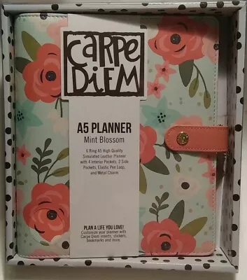 Carpe Diem A5 Planner - Mint Blossom Binder - NEW In Box • $45