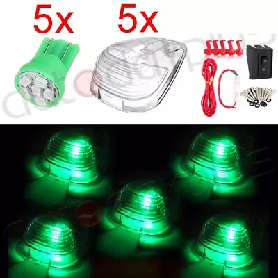 5pcs Cab 12v Top Marker Led Light Clear Clearance Lamp+wiring Switch Truck Kit • $13.79