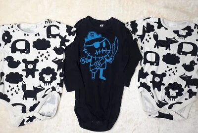 £6 • Buy 12-18 Months Baby Boys Body Suit Vests Bundle Of 3 Alternative Punk Rock