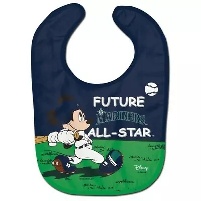 Seattle Mariners Baby Bib Disney Mickey Mouse Feeding Infant MLB Baseball Fan • $8.96