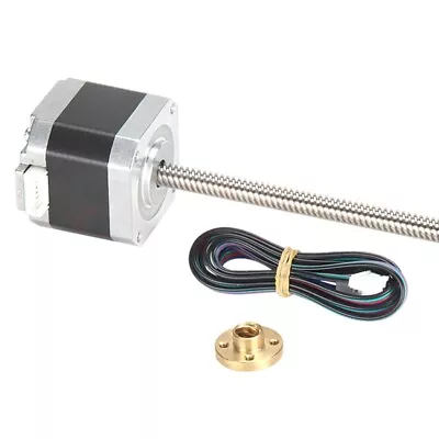 Stepper Motor NEMA17 300mm T8 Lead Screw 30000Hrs Durable 80cm Extension Cable • £21.53