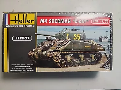 HELLER 79892 US Army M4 Sherman Tank D-Day 1/72 Scale  T48P Sealed Box  • £4.20