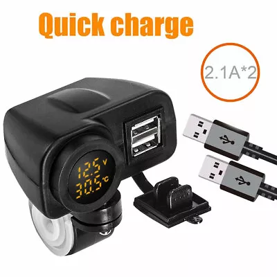 Waterproof Motorbike Motorcycle Usb Charger Mobile Power Socket Adapter 12v-24v • $14.35