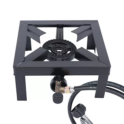 $43 • Buy Single Burner Gas Stove BBQ Propane Cooker Outdoor Picnic Grill Stove Adjustable