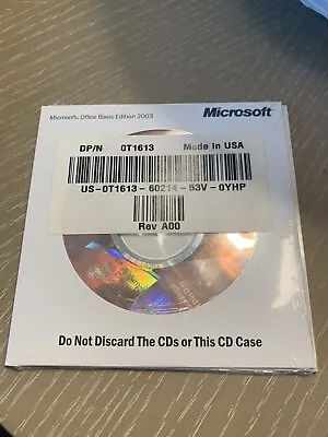 Sealed New Microsoft Office 2003 Basic Edition W/Serial Number And Product Key • $24.99