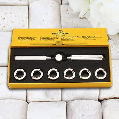 Watch Back Case Opener Remover Watchmaker Repair Tool Kit Wrench Professional UK • £10.69