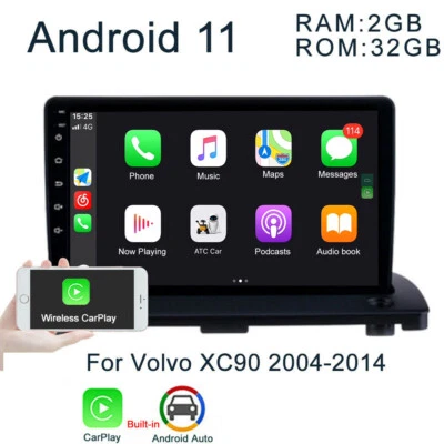 $199.99 • Buy For Volvo XC90 2004-2014 9 Android 11 Carplay Car Radio GPS Navi Stereo Wifi