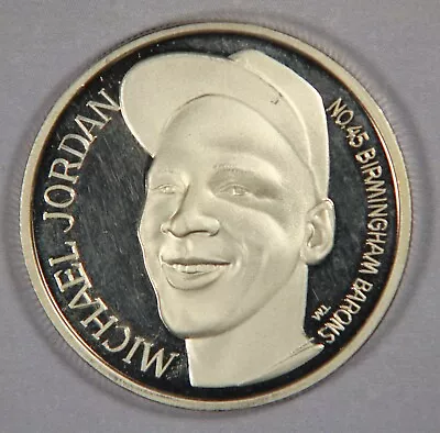 1994 Michael Jordan .999 Silver 1 Ounce Oz Coin Enviromint Birmingham Barons • $87.95