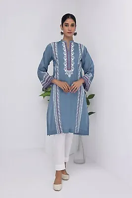 Lakhany 01 Piece Ready To Wear Dyed Embroidered Shirt - LG-AM-0024 • £31.99