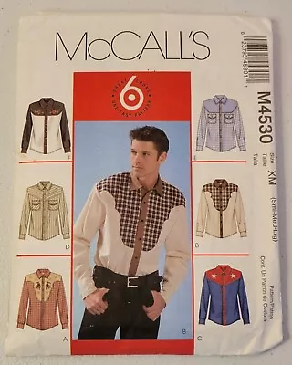 Vintage 2004 McCall's Men's Western Shirts Pattern #M4530 UNCUT • $12.25