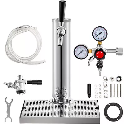 VEVOR Kegerator Tower Kit Beer Conversion Kit Single Faucet Keg Tower One Tap • $99.99