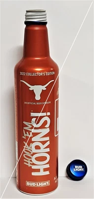 $9.99 • Buy BUD LIGHT Aluminum Beer Bottle #503955 NCAA 2022 UNIVERSITY Of TEXAS LONGHORNS