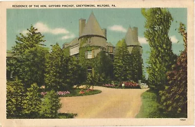 Residence Of Hon. Gifford Pinchot Grey Towers Milford Pennsylvania Postcard • $4.40