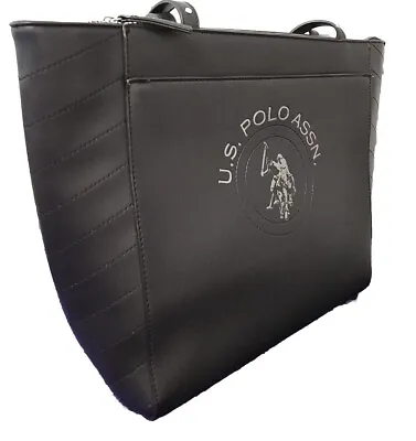 U.S.POLO ASSN. Black Tote Purse. Shell: Manmade Material. Lining: Polyester.  • $28
