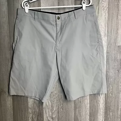 Puma Shorts Mens 36 Gray Golf Bermuda Stretch Flat Front Snap Performance Casual • $11.19