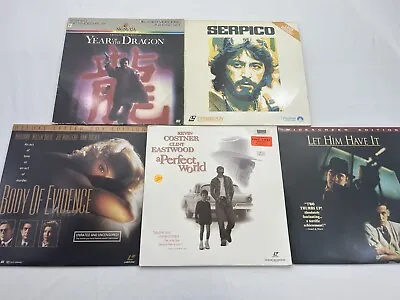 Lot Of 5 Crime Movies Laserdiscs LD Starring Al Pacino Kevin Costner Madonna L8 • $9.99