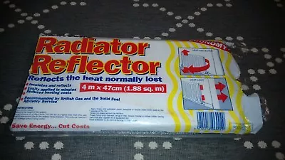 MANGERS Radiator Reflector Foil 47cm 4m 470x4000 Deluxe Energy Heat Cost Saving • £7.99