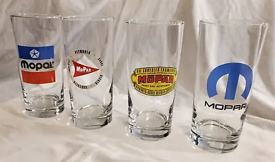 Mopar Logos Highball Drinking Glasses - Set Of 4 In Like-New Condition • $58.29