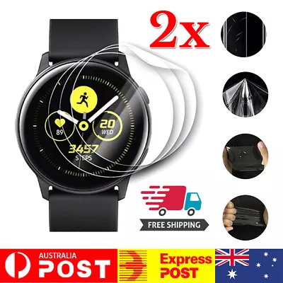 2x For Samsung Galaxy Active 2 Watch Full Clear Hygrogel Screen Soft Protector • $4.41