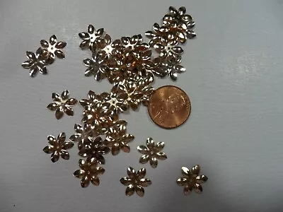 Vintage Metallic Light Gold Daisy Shaped Sequins - 60 Pcs. • $2.99