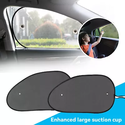 2PC Car Side Rear Window Screen Sun Shade Cover Mesh Visor Windshield Sunshade • $11.89