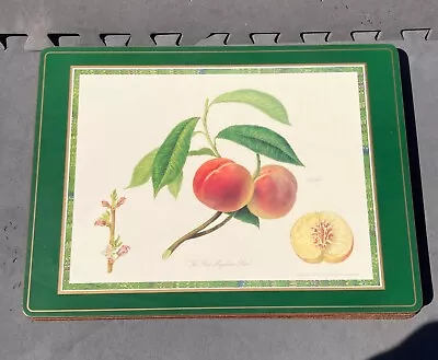 6 Vintage Pimpernel Placemats Fruit Royal Horticulture Cork Backs • $34.99