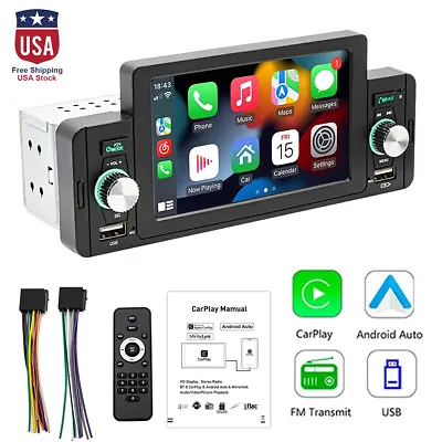 CarPlay Car Stereo Radio Audio MP5 Player Touch Screen Bluetooth Single 1 Din • $60.99