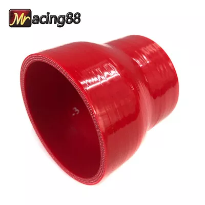 Silicone Hose 2.5  To 3  Inch 0°Degree Reducer INTAKE Pipe Coupler Red • $14.99