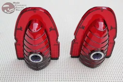 $36.25 • Buy 54 Chevy Bel Air Rear Taillight Lamp Blue Dot Lenses Brake Stop 150 210 Sedan