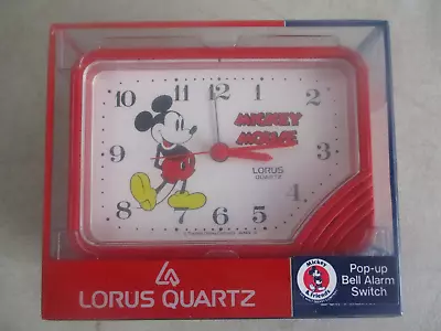 Vintage Walt Disney Lorus Quartz Mickey Mouse Pop-up Bell Alarm Clock • $9.99