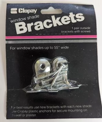 Copay ~ Vintage ~ Outside Mount Window Shade Brackets For Up To 55  Wide~ Sealed • $2.99