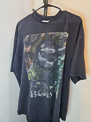 Vintage Bob Marley T Shirt Mens 2XL Black Short Sleeve Reggae Pro Club A2 • $59.99