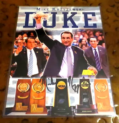 Mike Krzyzewski Coach K Signed Autographed Photo Duke University Blue Devils • $99.95