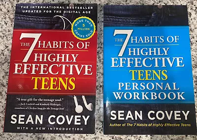 The 7 Habits Of Highly Effective Teens Book AND Personal Workbook By Sean Covey • $8