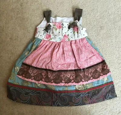 EUC Matilda Jane Gypsy Blue Eva Rose Knot Dress Size 2 • $45