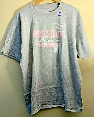 Womens Shirt Missouri Tigers XL Gray Pink Short Sleeve J-America NWT NCAA • $3.99