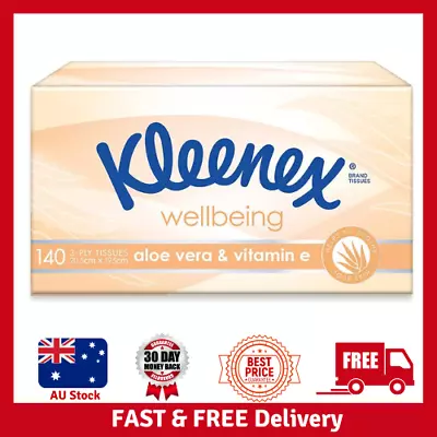 New Kleenex Aloe Vera Facial Tissues 8 X 140 Sheets 140 Sheets Per Box Of 3-ply • $36.85